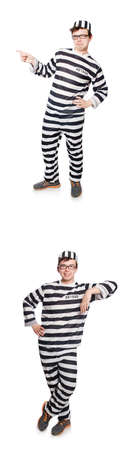 Funny prison inmate in conceptの写真素材