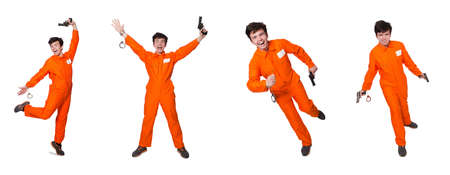 Funny prison inmate in conceptの写真素材