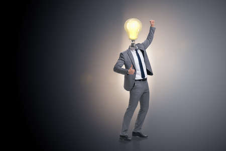 Businessman in brainstorming business conceptの写真素材