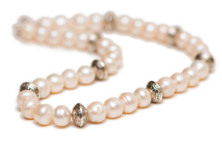 Jewellery necklace isolated on the white backgroundの写真素材