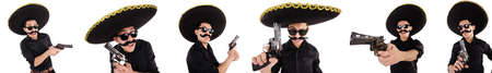 Funny mexican with sombrero hatの写真素材