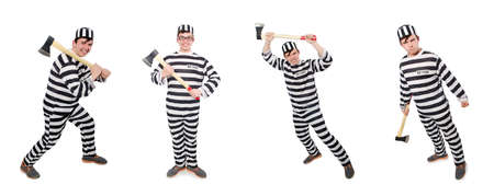 Funny prison inmate in conceptの写真素材