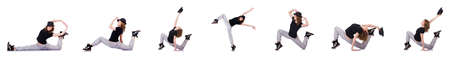 Woman dancer dancing modern dances