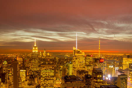 New York - DECEMBER 20, 2013: View of Lower Manhattan on Decembeのeditorial素材