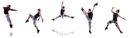 Dancer isolated on the white background