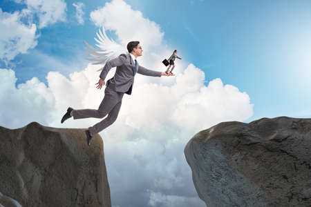 Venture capital concept with angel investor