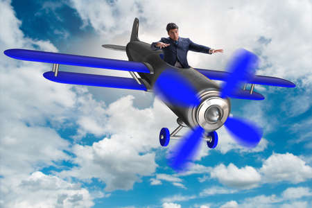 Businessman in economic crisis concept