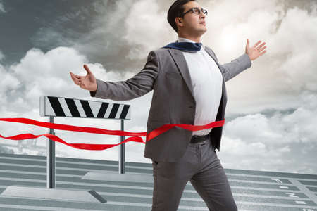 Businessman in ambition and motivation conceptの写真素材