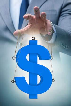 American dollar in floating exchange rate conceptの写真素材