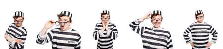 Funny prison inmate in conceptの写真素材
