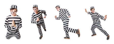 Funny prison inmate in conceptの写真素材