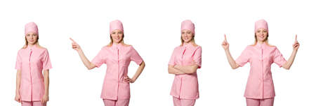 Young doctor isolated on the whiteの写真素材