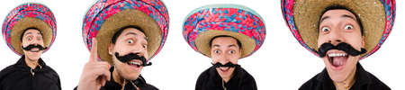 Funny mexican with sombrero hatの写真素材