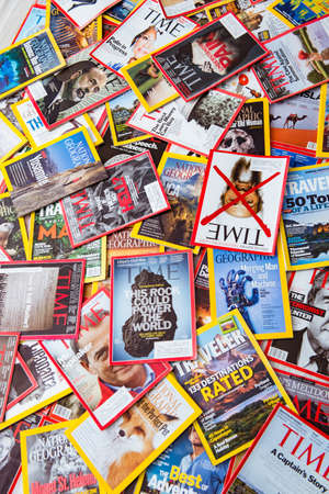 New York - MARCH 7, 2017: US magazines on March 7 in New York, Uのeditorial素材