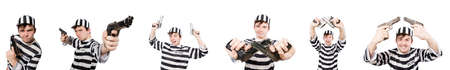 Funny prison inmate in conceptの写真素材