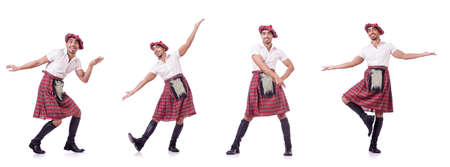 Scottish traditions concept with person wearing kilt