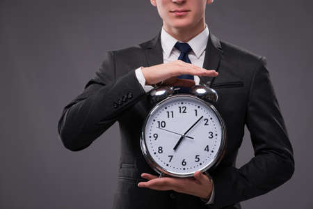 Businessman in time management concept