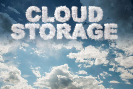 Cloud computing storage in IT concept - 3D rendering