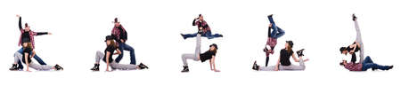 Pair of dancers dancing modern dances