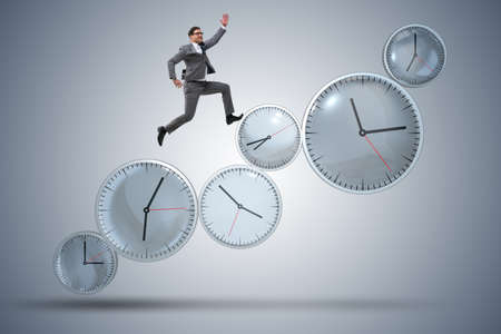 Businessman in time management concept
