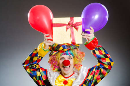 Funny clown in comical conceptの写真素材