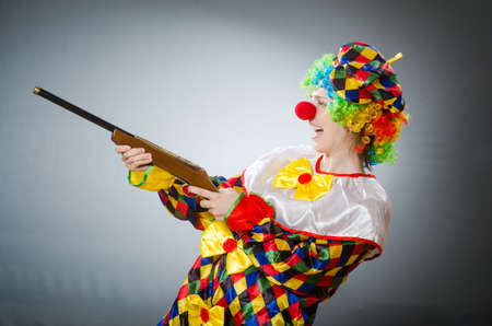Funny clown in comical conceptの写真素材