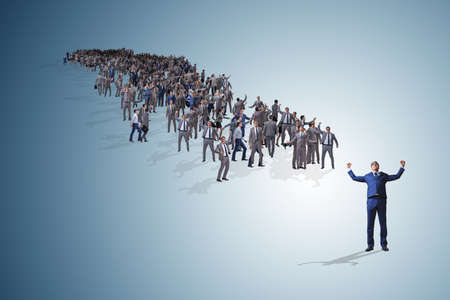 Crowd of business people in conceptの写真素材