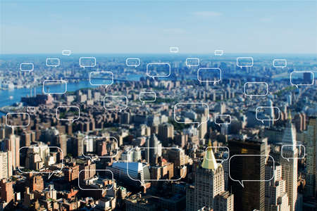 Concept of social networking with city