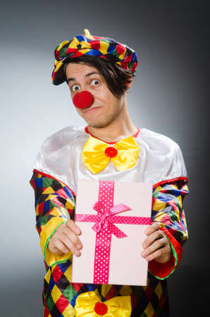 Funny clown in comical conceptの写真素材