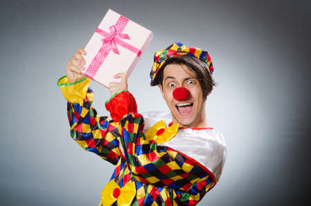 Funny clown in comical conceptの写真素材