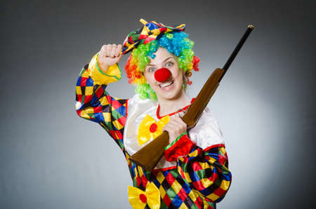 Funny clown in comical conceptの写真素材