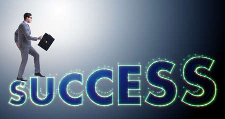 Businessman in success business conceptの写真素材