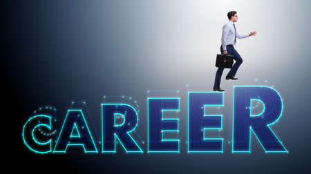 Businessman in career progress conceptの写真素材