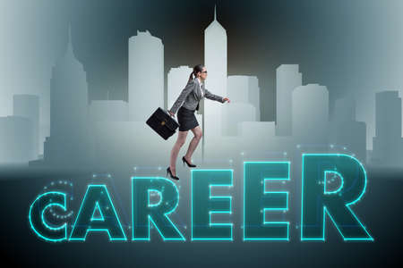 Businesswoman in global employment conceptの写真素材