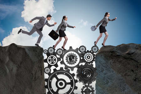 Teamwork concept with business peopleの写真素材