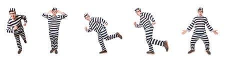 Funny prison inmate in concept