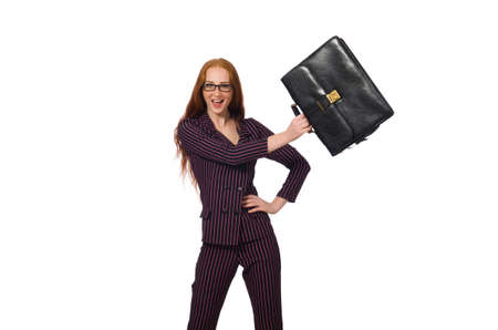 Woman businesswoman concept isolated white backgroundの写真素材