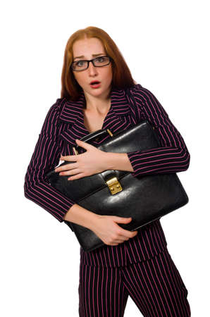 Woman businesswoman concept isolated white backgroundの写真素材