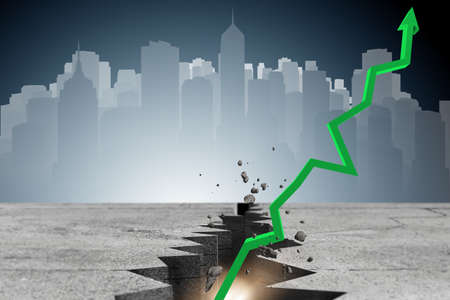 Economic recovery business concept - 3d renderingの写真素材