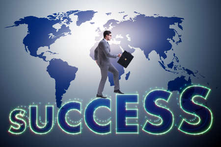 Businessman in success business conceptの写真素材