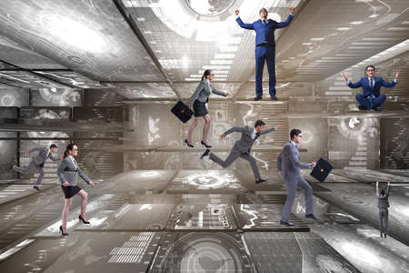 Business people in data management conceptの写真素材