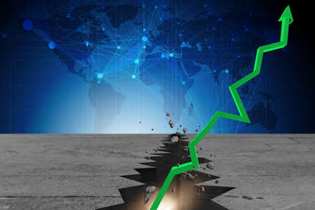 Economic recovery business concept - 3d renderingの写真素材