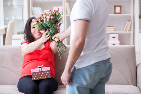 Young couple family expecting a babyの写真素材