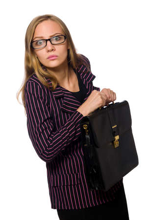 Woman businesswoman concept isolated white backgroundの写真素材