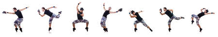Dancer isolated on the white background