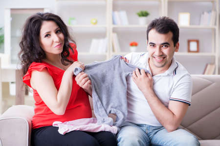 Young couple family expecting a babyの写真素材