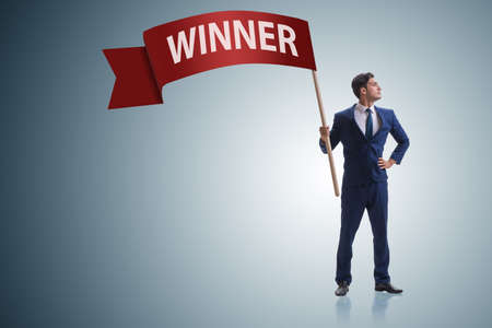 Businessman in winner business conceptの写真素材