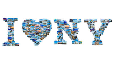 New York photos in collageの写真素材