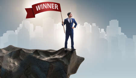 Businessman in winner business conceptの写真素材