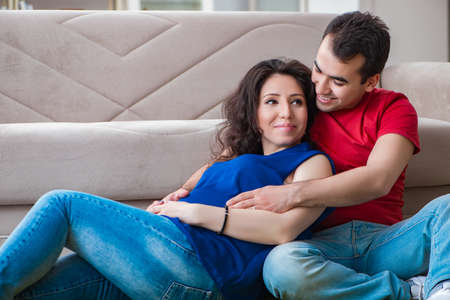 Young couple family expecting a baby